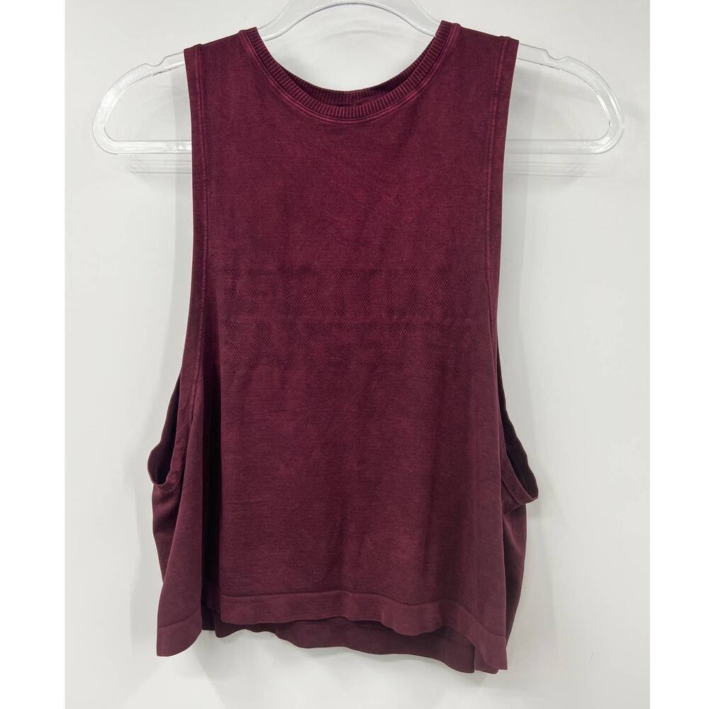 Spiritual Gangster Women's Sportswear Top Tank Sleeveless Burgundy Size‎ XS-S